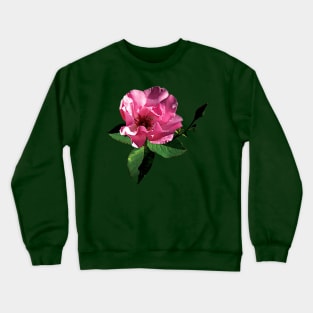 Roses - One Pink Rose with Bud Crewneck Sweatshirt